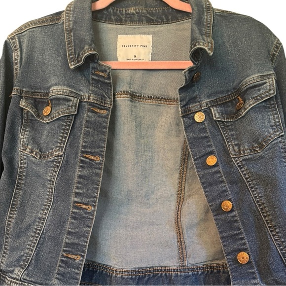 Celebrity Pink Blue Denim Jacket Size Medium (M) - Picture 1 of 7